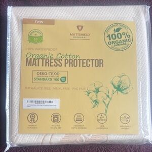 Organic Cotton Mattress Protector - Cream